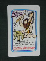 Kártyanaptár, Centrum Áruház, grafikai rajzos,humoros, 1976 ,   (2)
