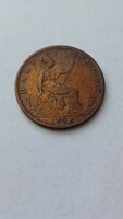 ANGLIA Half Penny 1892 ( Viktória Királynő ) Szép állapotban !
