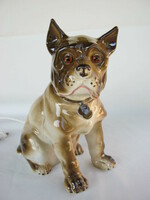 Retro ... boxer kutya figurális porcelán lámpa