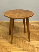 Round retro wooden lounge or smoking table 59 x 60 cm high
