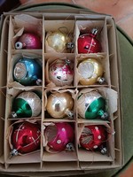 12 retro Christmas tree ornaments