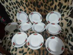 Strawberry patterned porcelain set of 5 in perfect condition