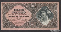 1000 pengő 1945. Tökéletes UNC !!!
