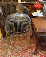 Large golden metal bird cage 85 cm excellent decoration