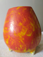 Orange ceramic vase