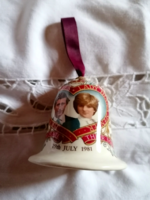 Lady Diana és Charles herceg esküvői emlék porcelán illatosító tartó  1981