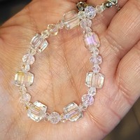 Aurora borealis crystal bracelet 17.5 +5Cm