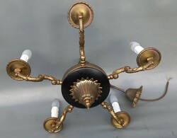 Empire style copper chandelier black gold