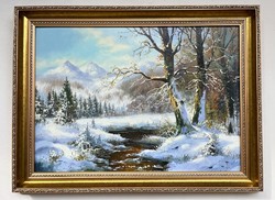 Half price Ferenc Winter of Temesvár framed 62x82cm