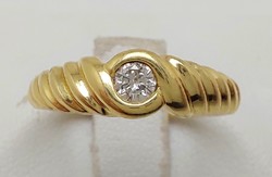 391T. From HUF 1 brilliant 0.15Ct 14k gold 2.5G solitaire ring with vs1 top weselton stone size 55