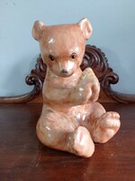 Bodrogkeresztúr ceramic teddy bear figure