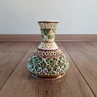 Antique zsolnay openwork vase wanda series