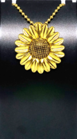 Gold-plated sunflower pendant necklace 194