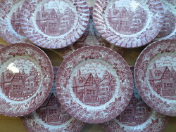 English pink porcelain plate flat plate 23 cm - per piece
