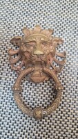 Lion head copper or bronze door knocker. Old and not the current new casting.