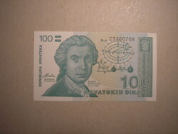 Horvátország-100 Dinár 1991 UNC