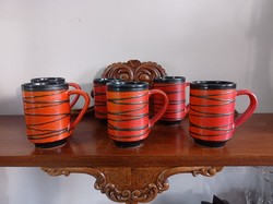 Retro lake head ceramic mugs 6 pcs
