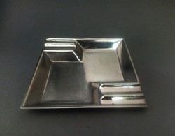 Sandrik art-deco/bauhaus silver-plated geometric ashtray 1940's rare
