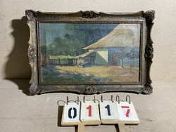 Nagybányai festő olaj, kartonon festménye, 73 x 44 cm-es nagyságú. 0117