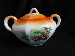 Antique union luster sugar bowl with grape pattern (between 1921-27)