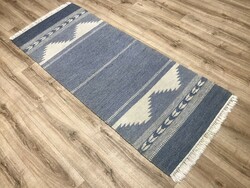 Kilim (kelim) hand-woven wool rug, 78 x 203 cm