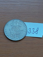 Sweden 1 kroner 1971 u gustaf vi adolf, copper copper-nickel 338