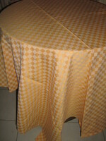 Wonderful yellow checkered elegant damask tablecloth