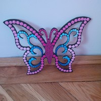 New! Wooden butterfly with gradient decoration, hand painted (1.)