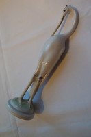 Ravenclaw gray heron --- art deco, figurative porcelain sculpture.