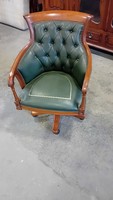 Chesterfield style leather armchair