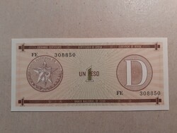 Cuba-1 peso d series 1985 unc