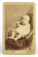1P389 Szerdahelyi fotográfus : Antik csecsemő fotográfia 1890