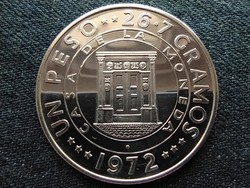 Dominika A Központi Bank 25. évfordulója .900 ezüst 1 pezó 1972  PP (id65450)