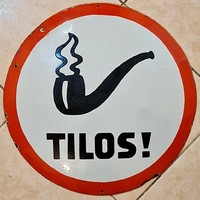 KIÁRUSÍTÁS !!! :)  Dohányozni Tilos - retró domború zománctábla