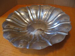 Art deco silver-plated fruit bowl with legs, offering, center of the table