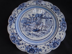 Ritka Royal Delft blue holland porcelán tányér 24 cm ácsmester 100 % kopásmentes darab