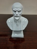 Fehér Herendi porcelán Lenin büszt, figura, szobor