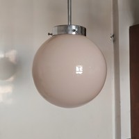 Bauhaus - art deco wedding lamp renovated - pink sphere shade
