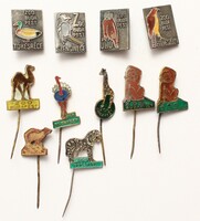 Budapest Zoo badges 11 different types .- E.g. Camel, chimpanzee, giraffe, ostrich - retro!