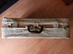 Old cowhide suitcase