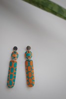 Camille stud earrings turquoise-orange