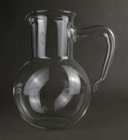 1P682 old laboratory heat-resistant glass measuring vessel glass jug 1000 ml