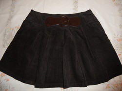 Yessica brown lined cord skirt (44)