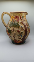 Indian tree ceramic pitcher