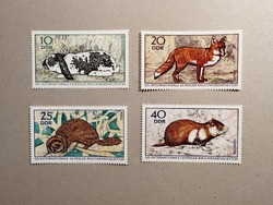 Németország, DDR-Fauna, Prémes állatok 1970