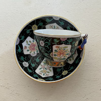 Herend siang-noir coffee cup + base (3371)