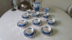 English johnson bros 8-person porcelain tea and coffee set, 19 pcs.