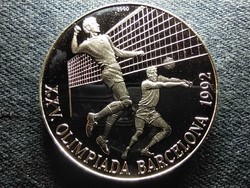 Cuba 25. Olympic Games 1992 Barcelona volleyball.925 Silver 10 pesos 1990 pp (id66327)