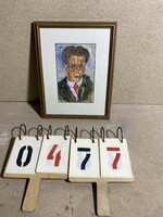 Moholy-Nagy 1919 jelzéssel, vegyestechnika, karton, festmény, 16 x 25 cm-es. 0477