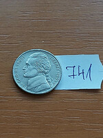 Usa 5 cents 1995 / d, jefferson, copper-nickel 741